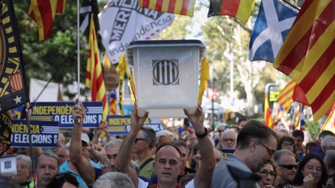 El independentismo pincha en la protesta de la ANC por el 1-O: acuden 1.000 personas