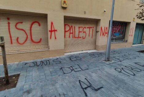Junts denuncia pintadas a favor de Palestina en su sede de Barcelona