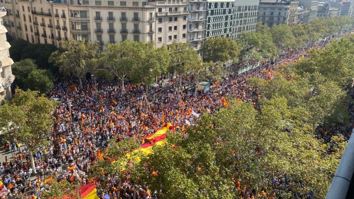 Así hemos contado la manifestación del 8 de octubre en Barcelona contra la amnistía