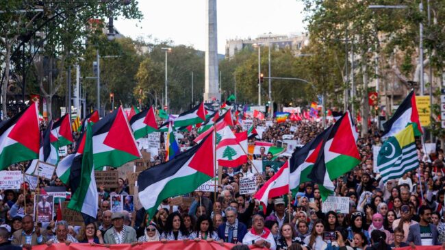Miles de personas se manifiestan en varios puntos de España en defensa de Palestina