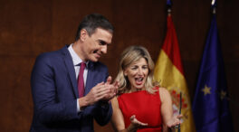 El PSOE libró a Sumar del alquiler de la sala en la que Sánchez y Díaz firmaron la coalición