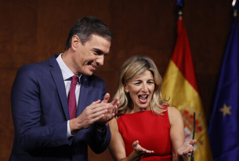 El PSOE libró a Sumar del alquiler de la sala en la que Sánchez y Díaz firmaron la coalición