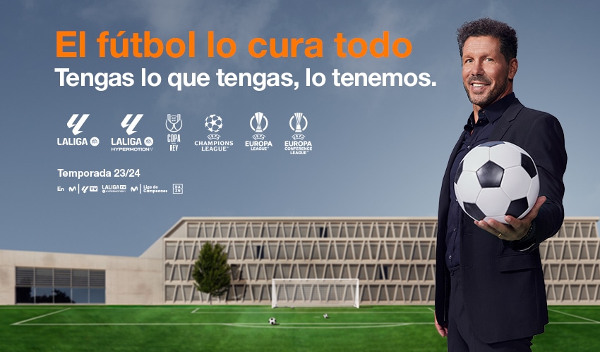 Publicidad de Orange para la campaña 2023-2024 de fútbol.