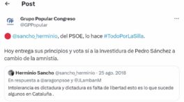 El PP lanza una campaña contra los diputados del PSOE en las redes: «Todo por la silla»