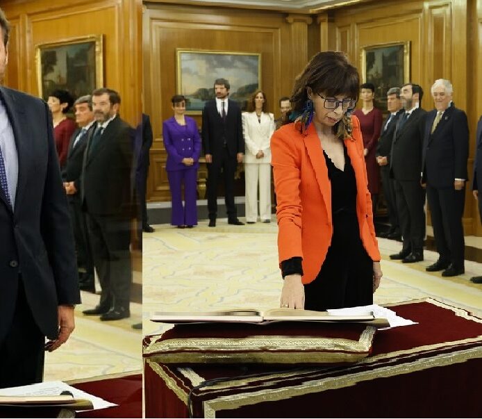Óscar Puente y Ana Redondo prometen sus cargos de ministros ante el Rey