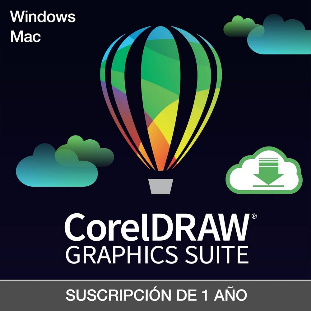 Software de diseño CorelDRAW Graphics Suite 2023 1 dispositivo 1 año