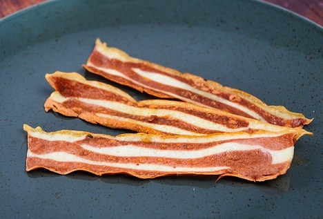 Ya está a la venta el primer 'bacon' vegetal hecho en España con bioimpresión 3D