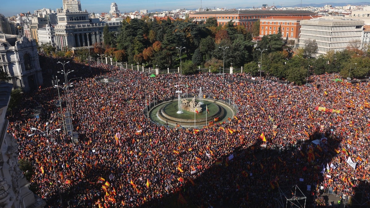 Así te hemos contado la manifestación contra la amnistía en Cibeles