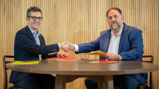 Bolaños y Junqueras sellan el pacto entre PSOE y ERC para investir a Sánchez