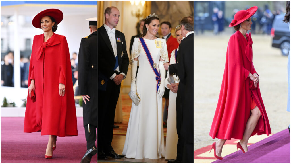 Kate Middleton y su look para recibir al presidente de Corea del Sur.