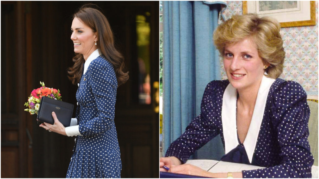 El vestido casi idéntico de Lady Di y Kate Middleton. 