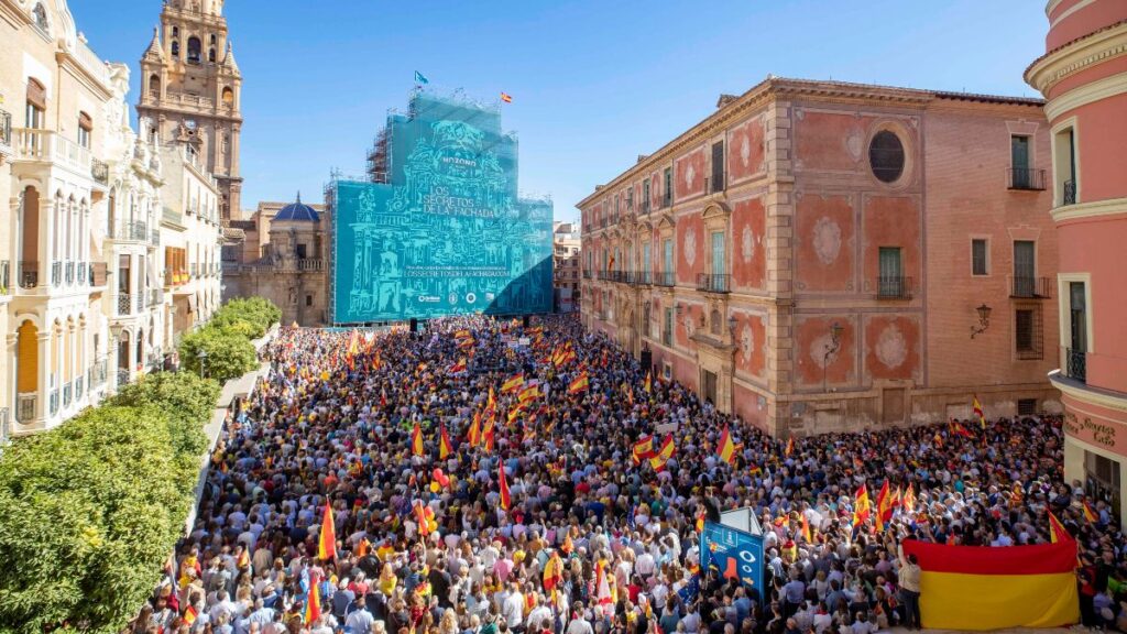 Manifestación contra la amnistía en Murcia.