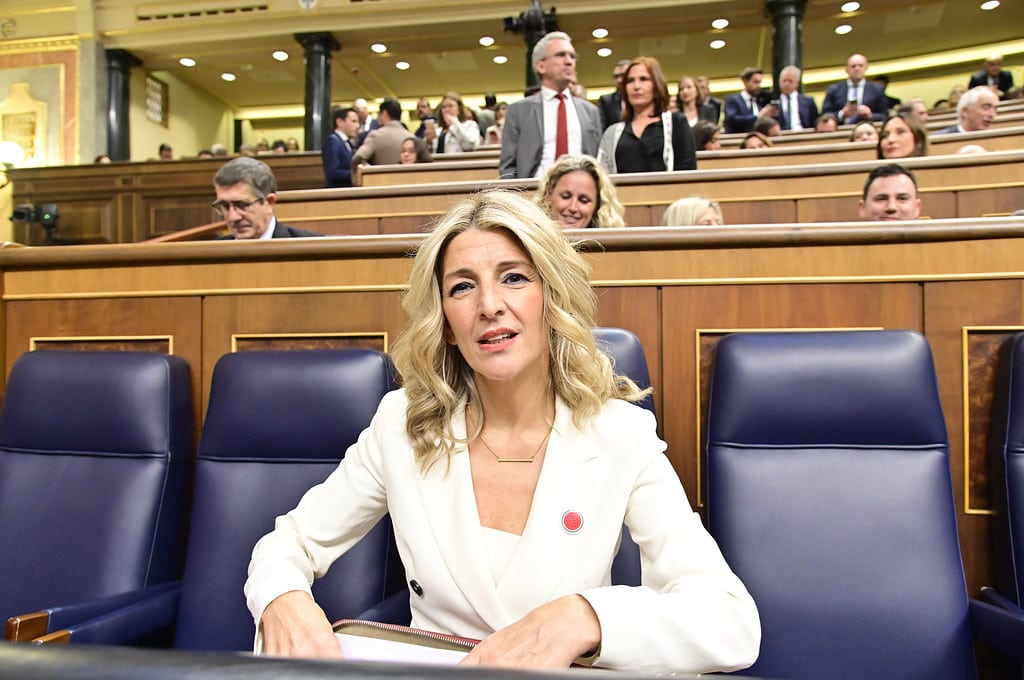 El pin de Yolanda Díaz en el Congreso