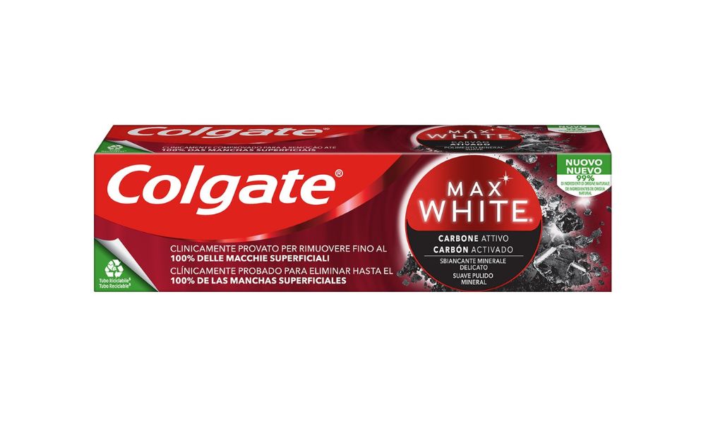 Pasta de dientes blanqueadora Colgate Max White Carbón Activo