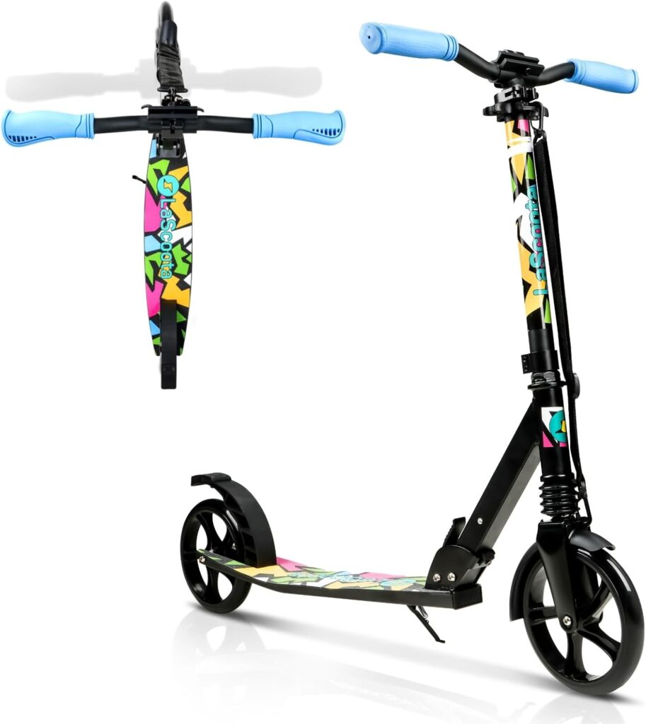 Patinete para niños y adultos, para niños de 6 a 12 años en adelante,  scooter para adultos con ruedas grandes, scooters deportivos plegables para