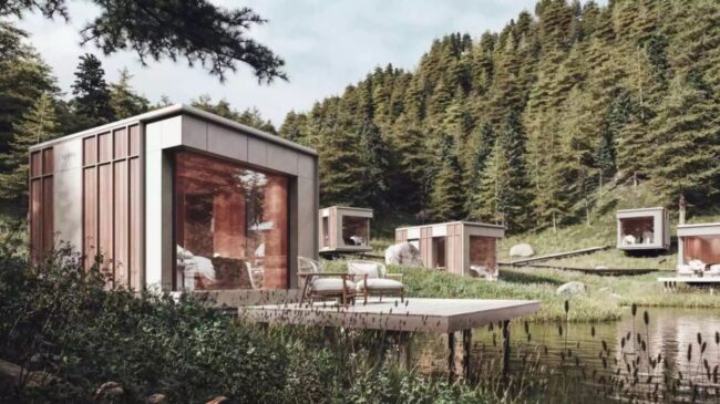 NKN-18: cabañas prefabricadas con vistas a la naturaleza