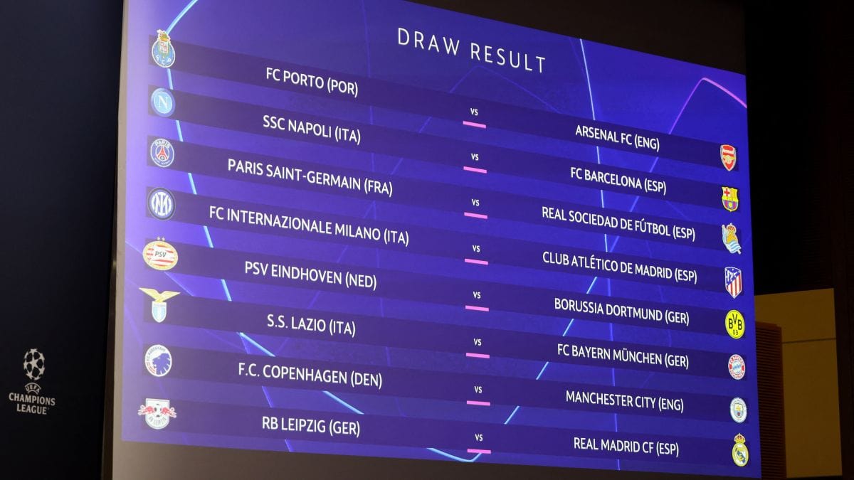 Leipzig-Madrid, Nápoles-Barça, Inter-Atleti y PSG-Real Sociedad, los cruces de los españoles en octavos de Champions