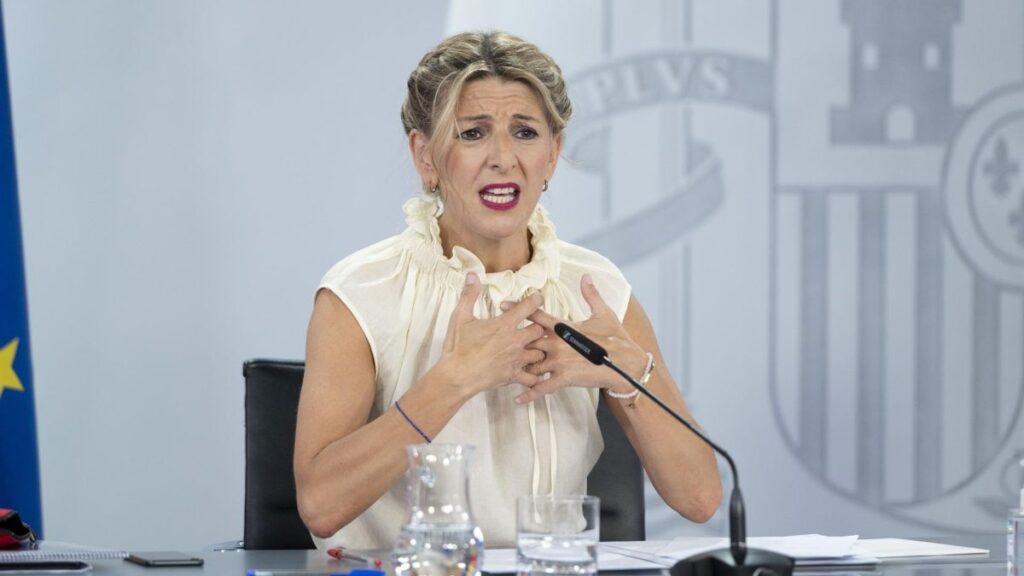 La vicepresidenta segunda Yolanda Díaz