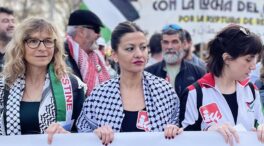 La ministra Sira Rego participó en la marcha propalestina organizada por terroristas
