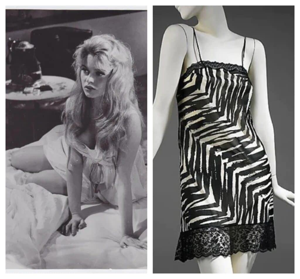 Brigitte Bardot en 'Y Dios creó a la mujer' y el 'babydoll' de Sylvia Pedlar en el Metropolitan Museum of Art (1962)