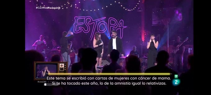 TVE mezcla el cáncer de mama con la amnistía para «relativizarla» en su especial de Nochevieja