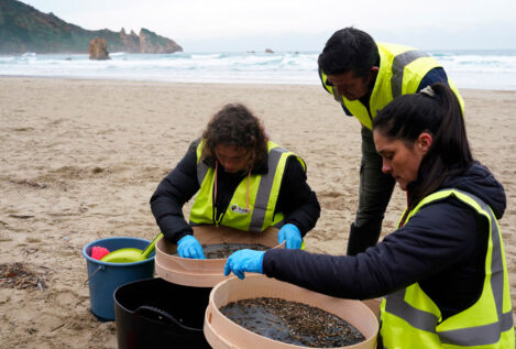 El Gobierno destina 600.000 euros a las labores de limpieza de 'pellets' en Asturias