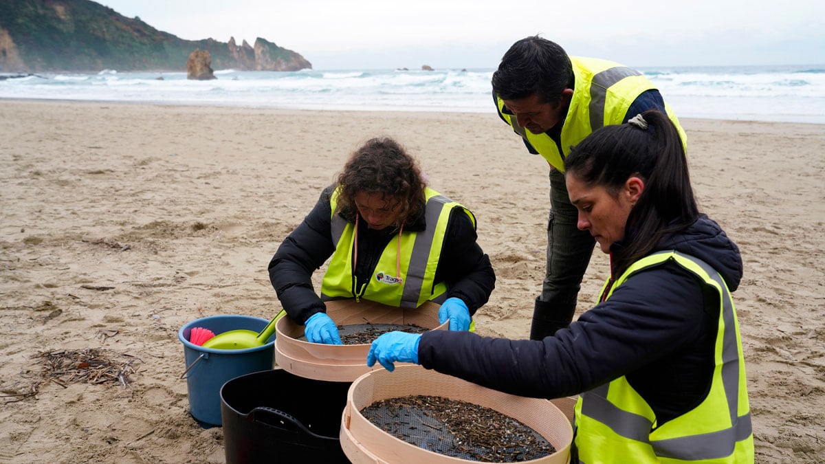 El Gobierno destina 600.000 euros a las labores de limpieza de ‘pellets’ en Asturias