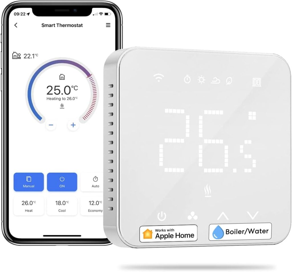 Garza Smarthome Termostato Inteligente Wifi para Caldera y Calefacción