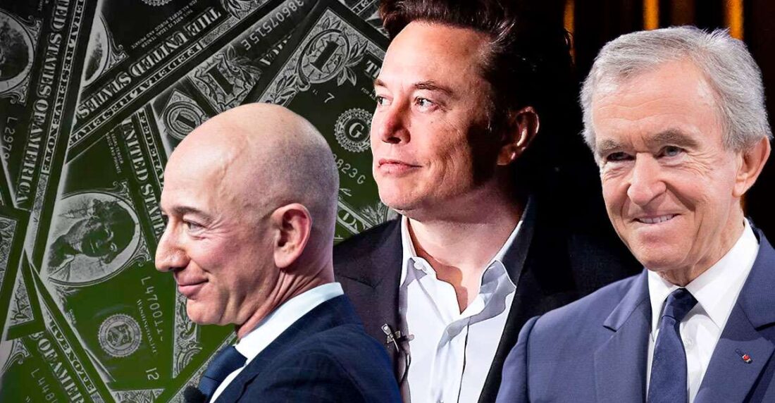 Los cinco hombres más ricos del mundo duplicaron su fortuna desde 2020
