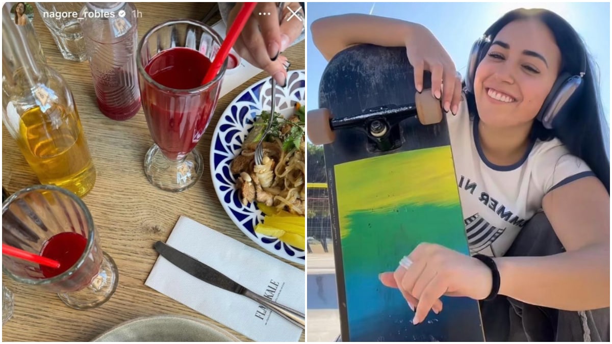 El desayuno de Nagore Robles junto a Carla Flila, que tiene la manicura que se ven en la imagen.