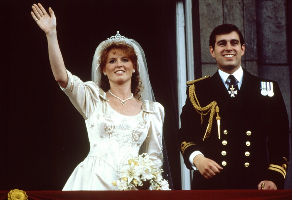 La boda de Sarah Ferguson y el príncipe Andrés. 