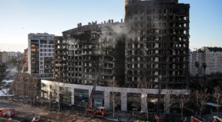 Así ha quedado el edificio de Campanar en Valencia