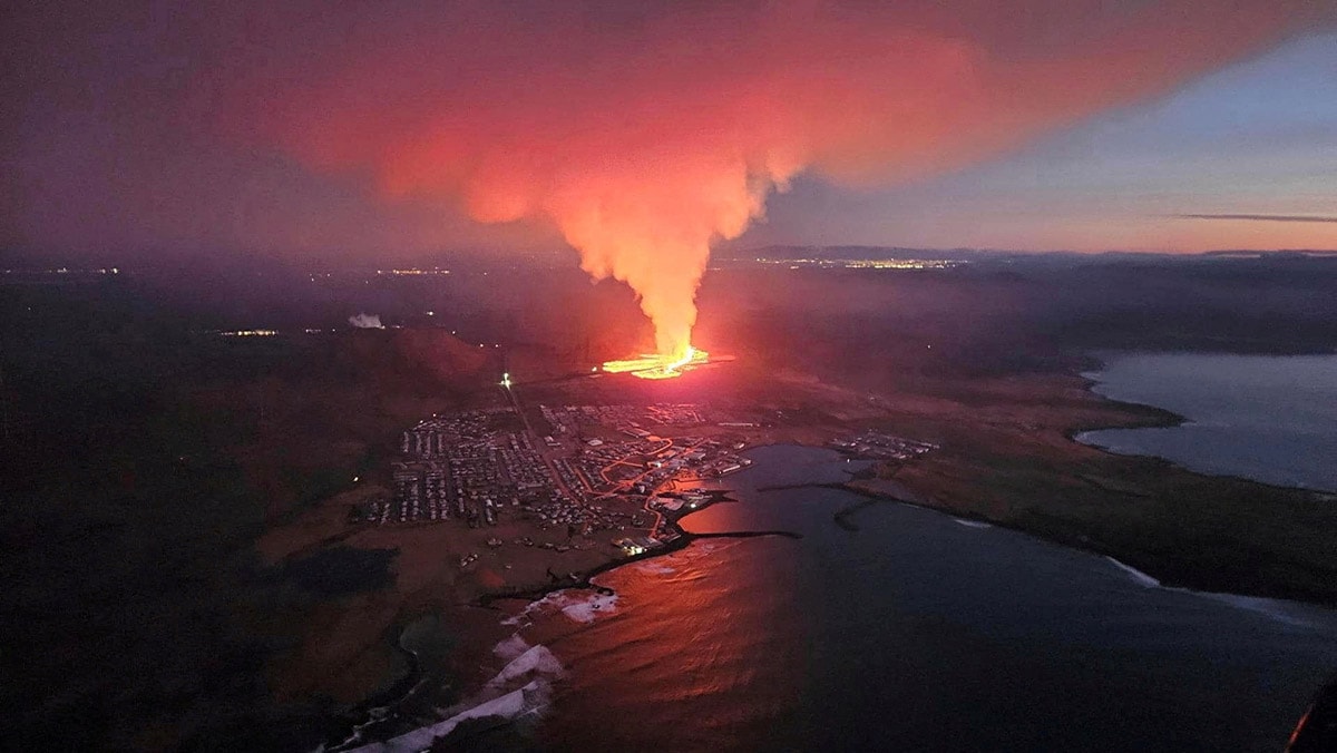 Las imágenes de la nueva erupción volcánica en Islandia