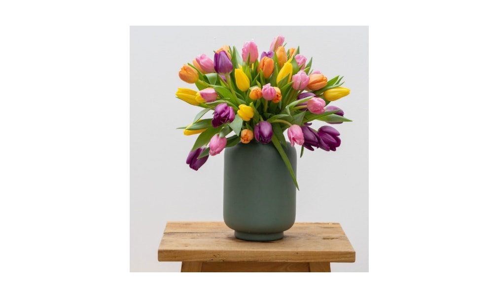 Ramo de 40 tulipanes de colores Colvin