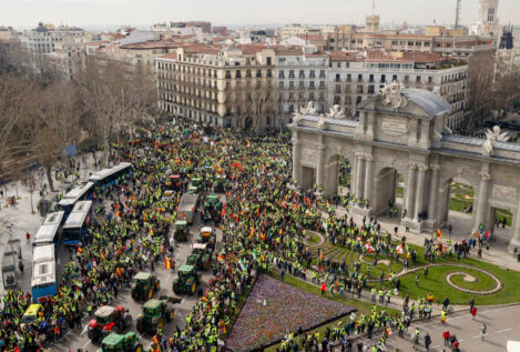 Así han sido las protestas de los agricultores en Madrid |  Los agricultores se retiran de la capital tras una protesta «histórica»