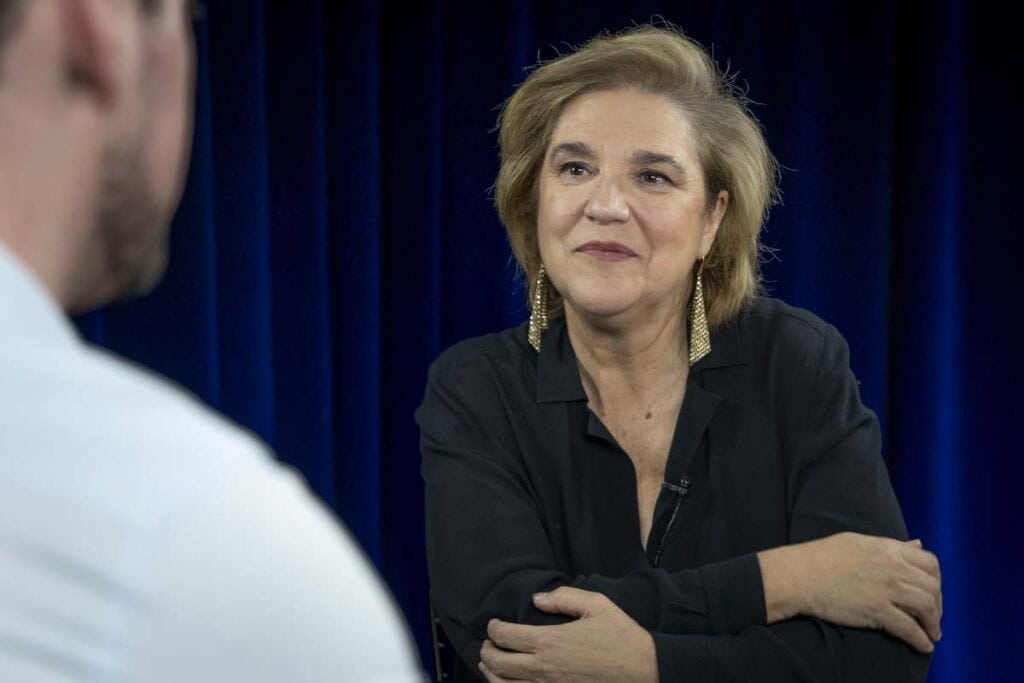 Pilar Rahola, durante la entrevista
