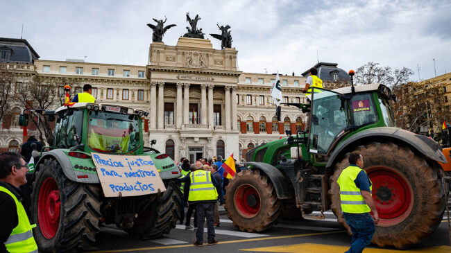 Los agricultores marcharán de nuevo con sus tractores en el centro de Madrid el lunes