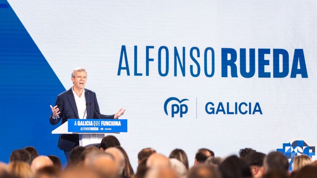 Mitin de Alfonso Rueda en la presente campaña de las elecciones gallegas