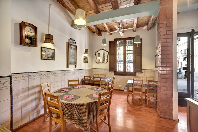 Sala del restaurante El Celler d'en Medir, San Cugat del Vallés. 
El Celler d'en Medir