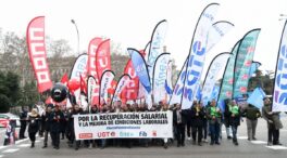 Miles de empleados de banca se manifiestan en Madrid para pedir subidas salariales