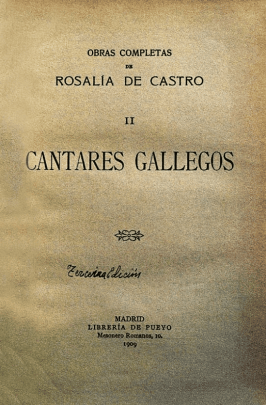 Versión original de Cantares Gallegos de Rosalía de Castro