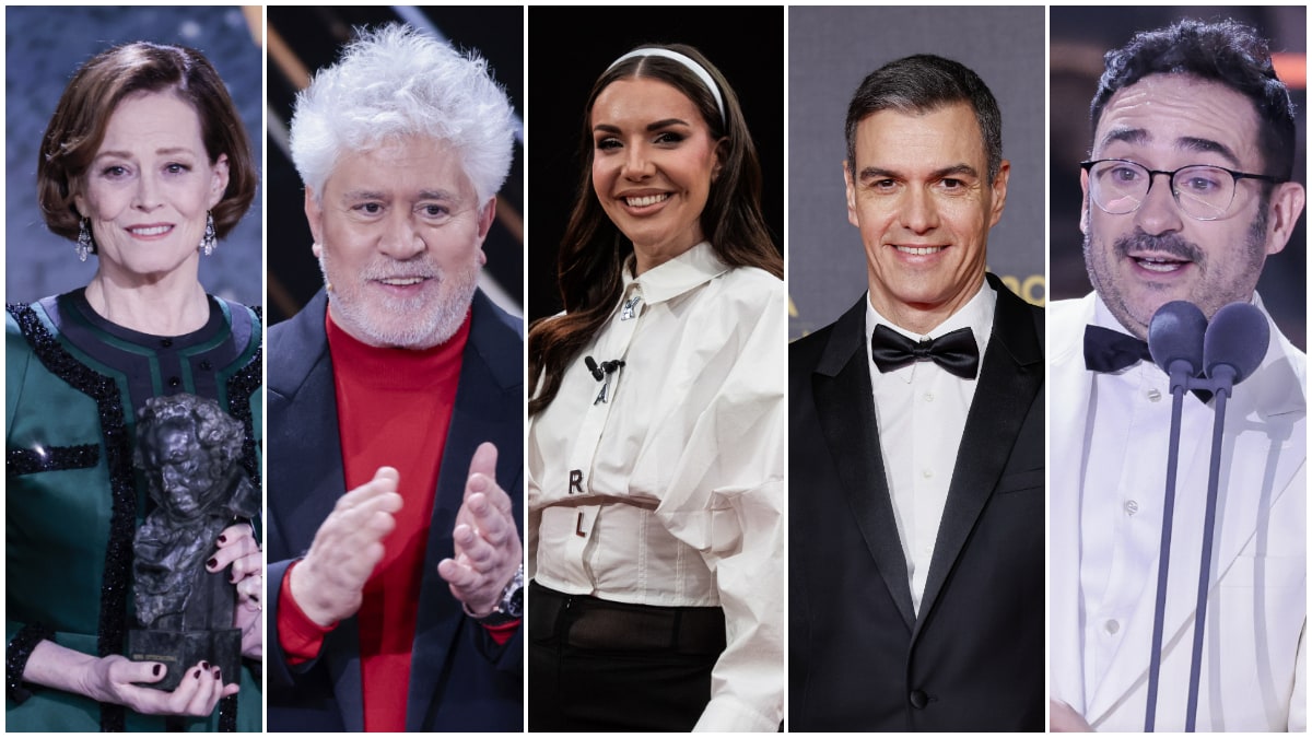 Sigourney Weaver, Almodóvar, Inés Hernand, Sánchez y Bayona: los más virales de los Goya