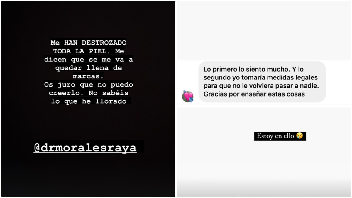 El testimonio de Adara en redes sociales.