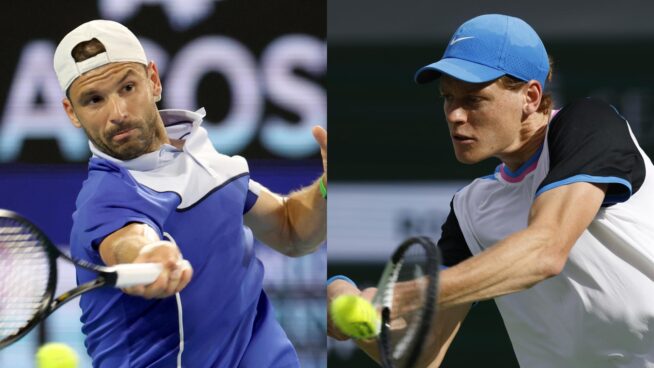 El italiano Sinner y el búlgaro Dimitrov pelearán por el abierto de tenis de Miami