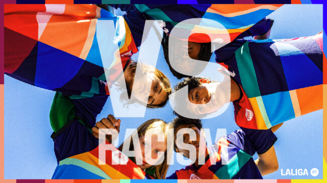 LaLiga acentúa su lucha contra el racismo con acciones de la iniciativa 'Vs racism' esta jornada