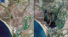El satélite Copernicus muestra la recuperación de Doñana tras las lluvias de Semana Santa