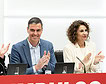 El PSOE convierte su comité en un acto público de apoyo a Sánchez con pantallas en Ferraz