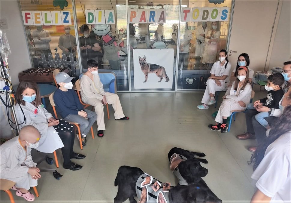 La Junta incorpora la terapia canina en hospitalización de pediatría en el HUBU