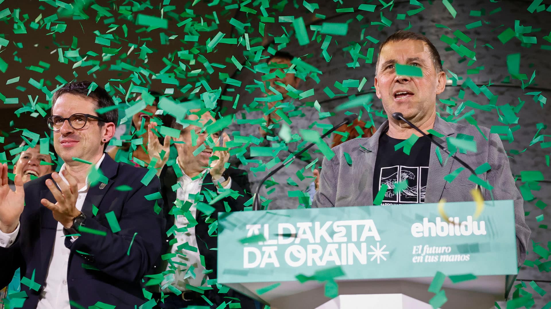 Otegi: «Hoy podemos decir que somos la primera fuerza política de Euskal Herria»