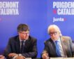 Puigdemont recupera el azul de CiU y vende moderación por temor a un pinchazo electoral